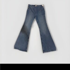 We The Free Kiera Flare  Denim blue jeans bell bottom high rise SZ 30”